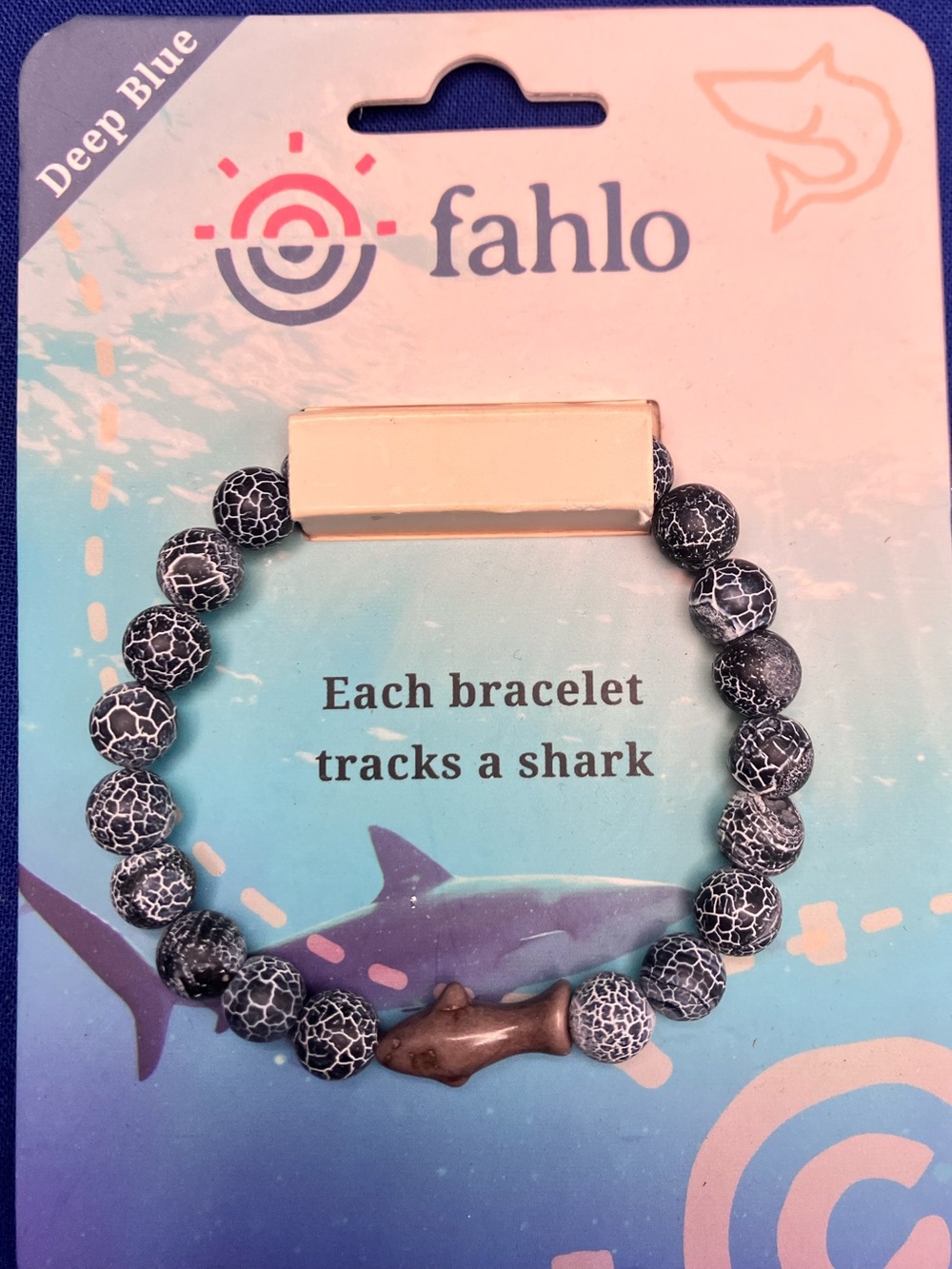 Fahlo Deep Blue Beaded Bracelet - Blue & White